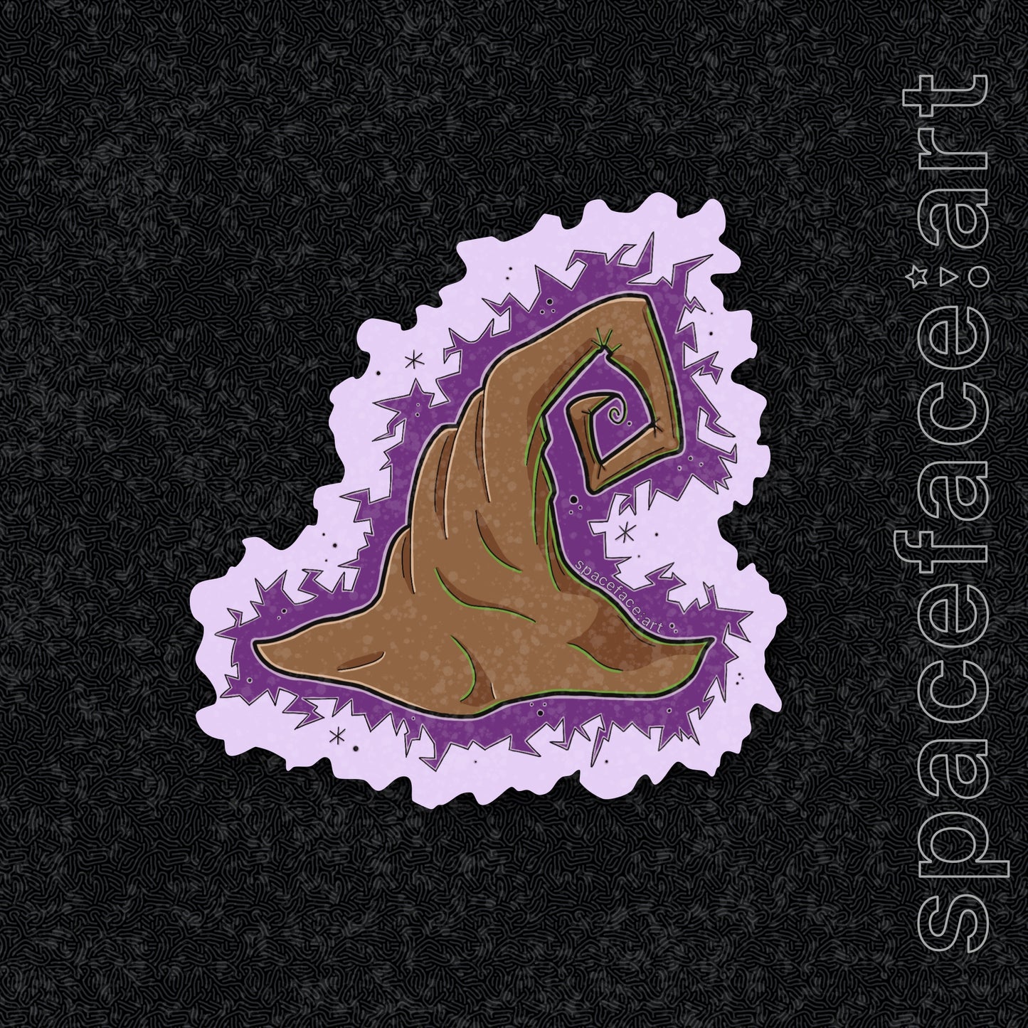 Cosmic Wizard Hat // Glitter Sticker