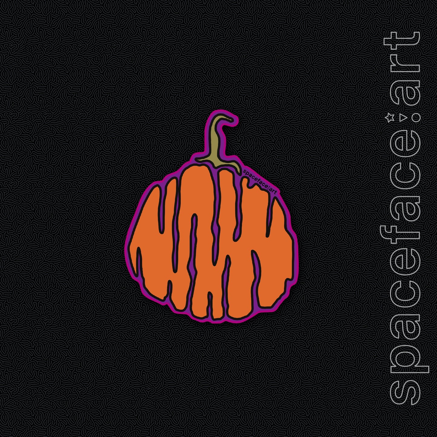 Neon Pumpkin // Matte Sticker
